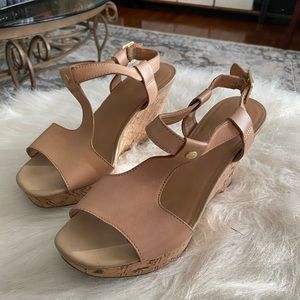 Tan wedge sandals - Franco Sarto